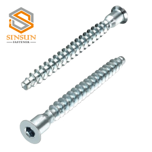 Séng Plated Hex stop kontak Confirmat screw